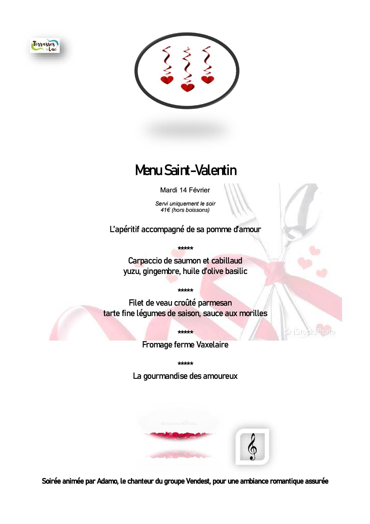 Menu Saint-Valentin 2023 Menu Saint-Valentin 2023